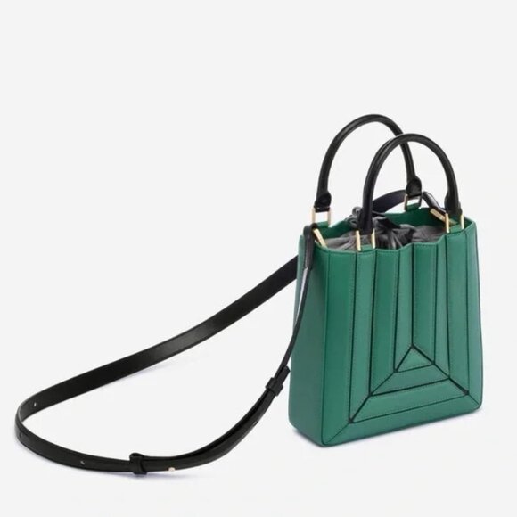 Mlouye Sera Tall Tote Mini in Jade - Picture 2 of 11